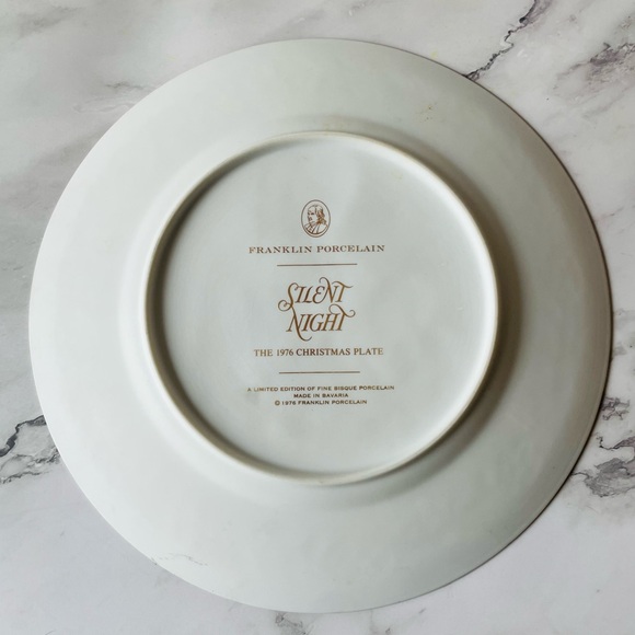 Vintage Franklin Porcelain Silent Night The 1976 Limited Edition Christmas Plate - Picture 6 of 8